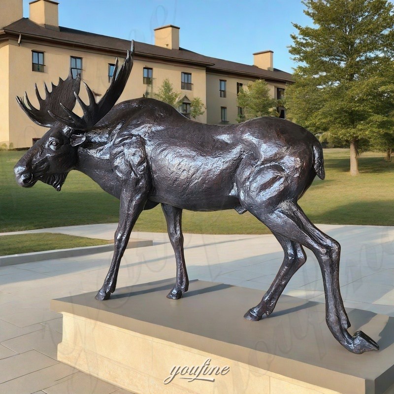 bronze moose statue (2)