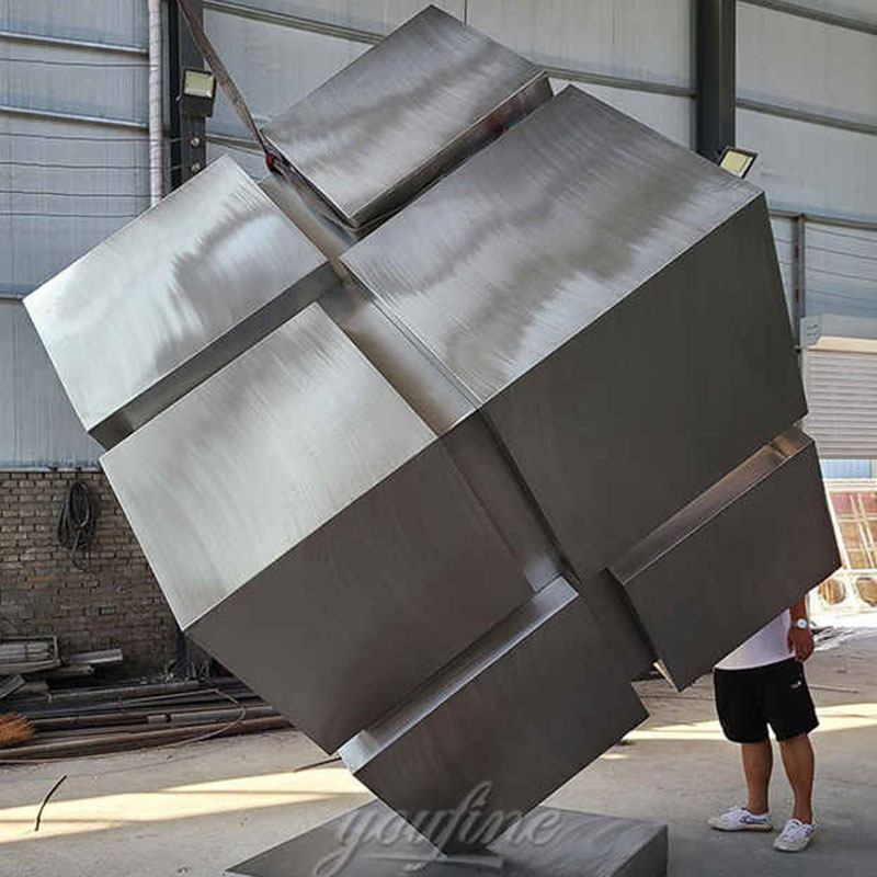 stainless steel matte sculpture