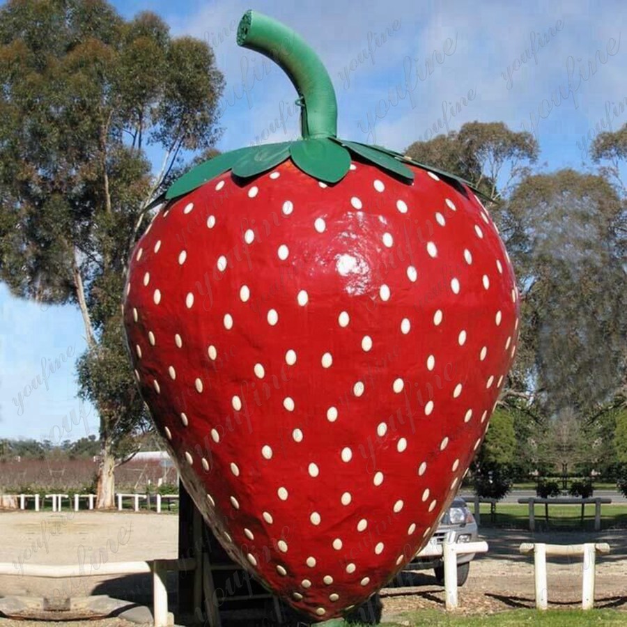 Stainless Steel Strawberry Sculpture for Outdoor (5)