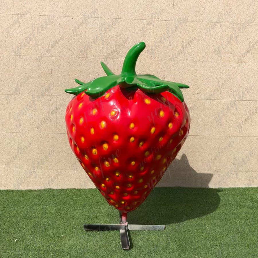 Stainless Steel Strawberry Sculpture for Outdoor (6)