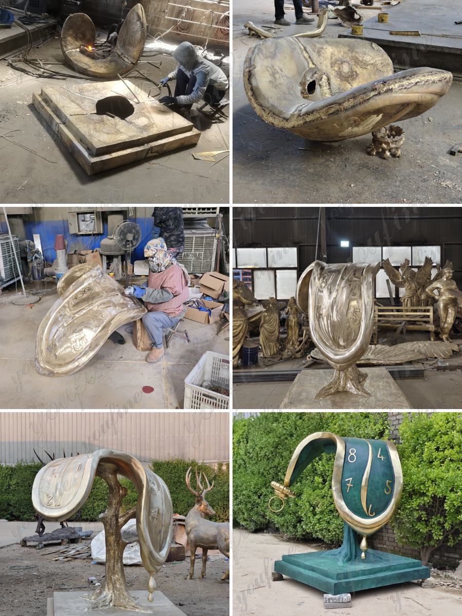 clock sculpture casting process