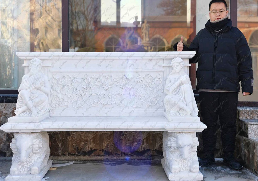 hand carved marble bench (1)