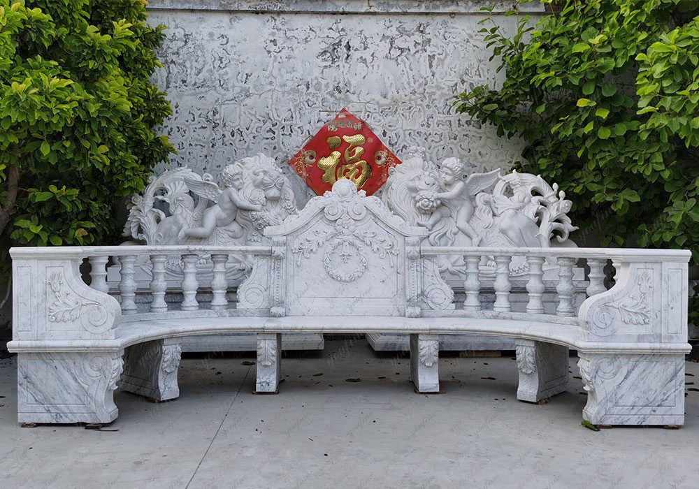 hand carved marble bench (2)