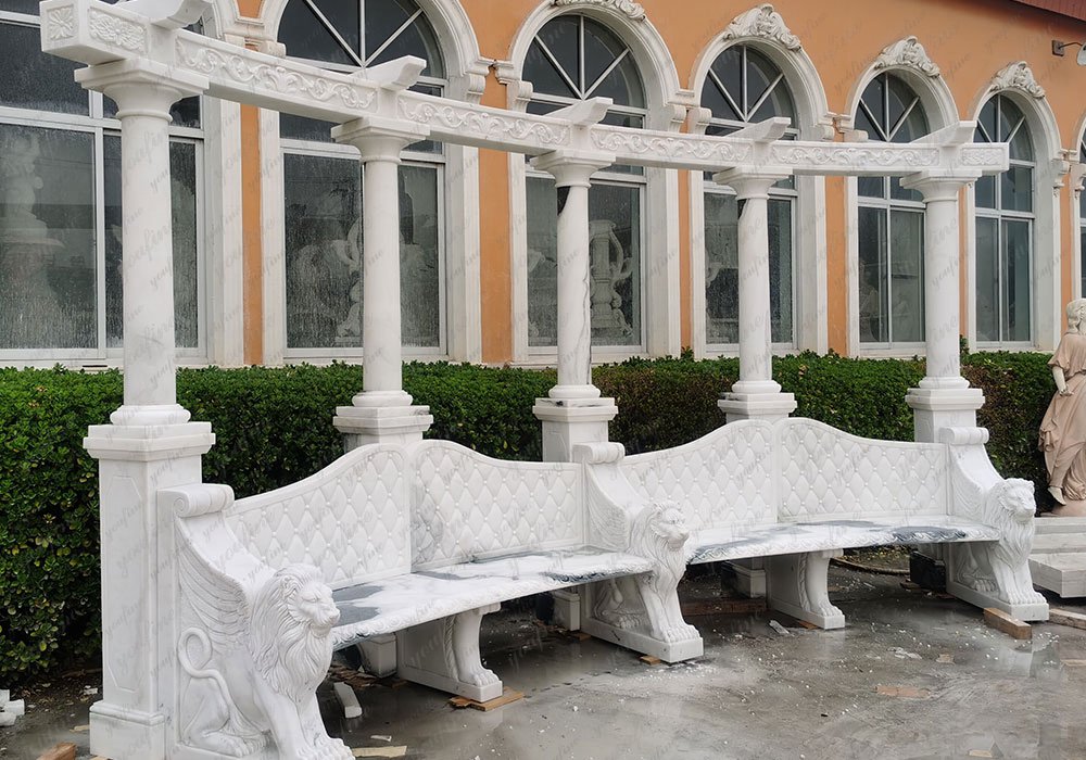 hand carved marble bench (3)