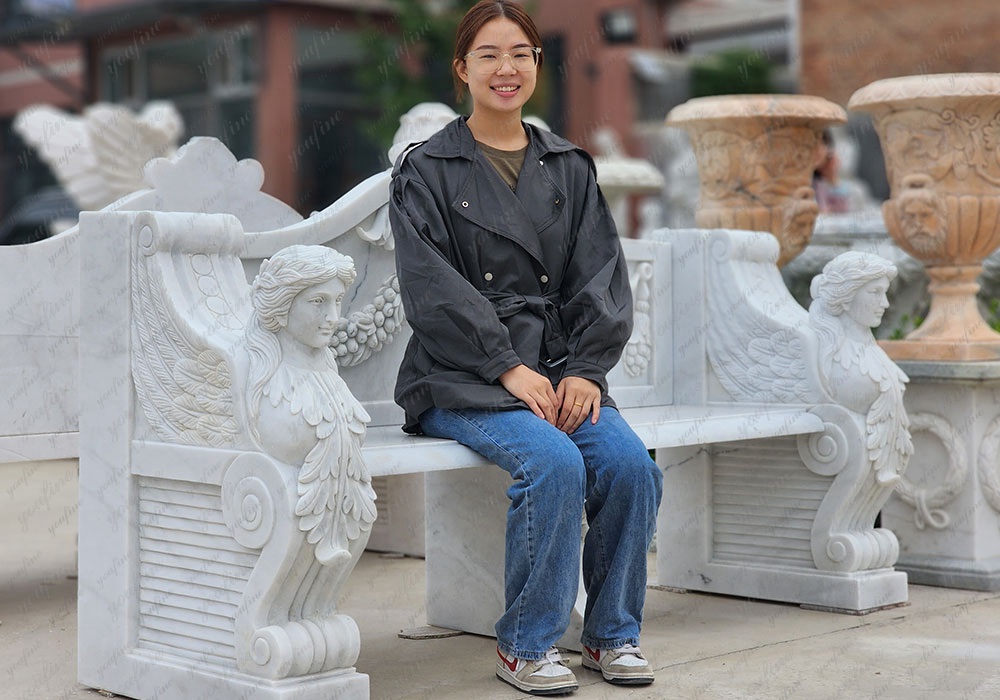 hand carved marble bench (4)