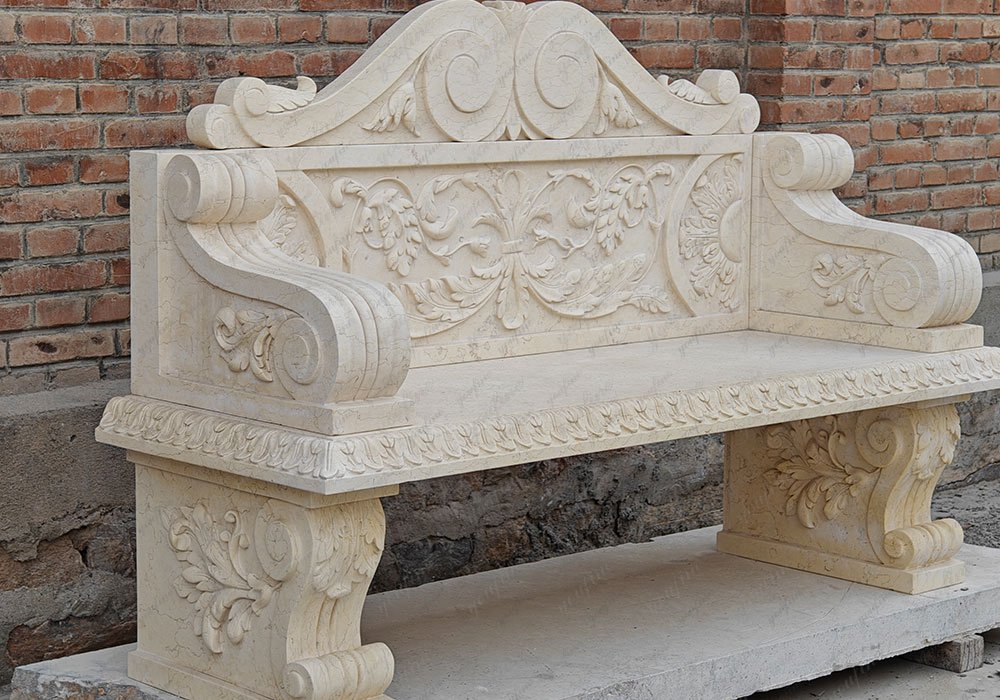 hand carved marble bench (6)