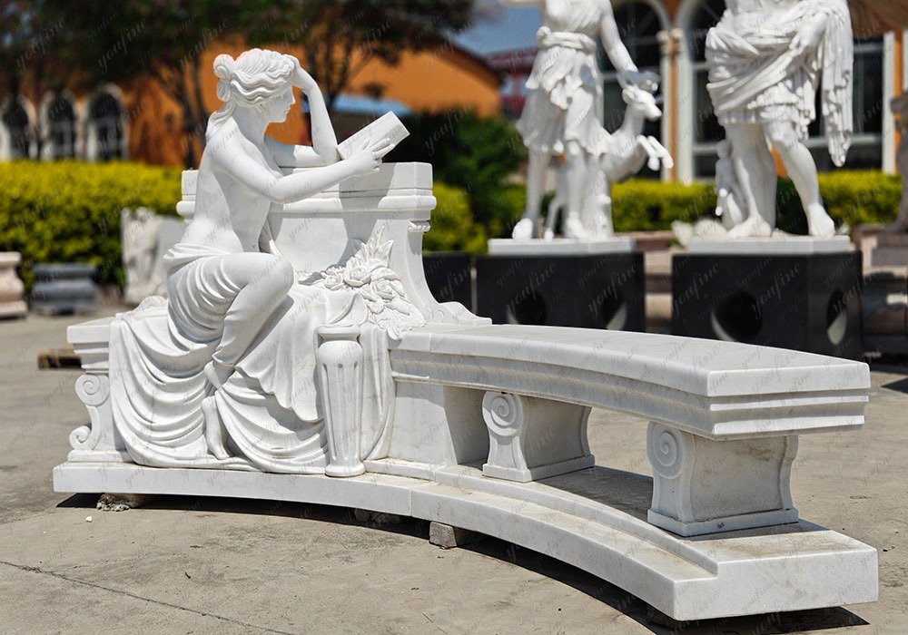 hand carved marble bench (7)