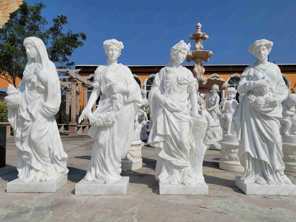 marble four seasons god statues for garden (7)