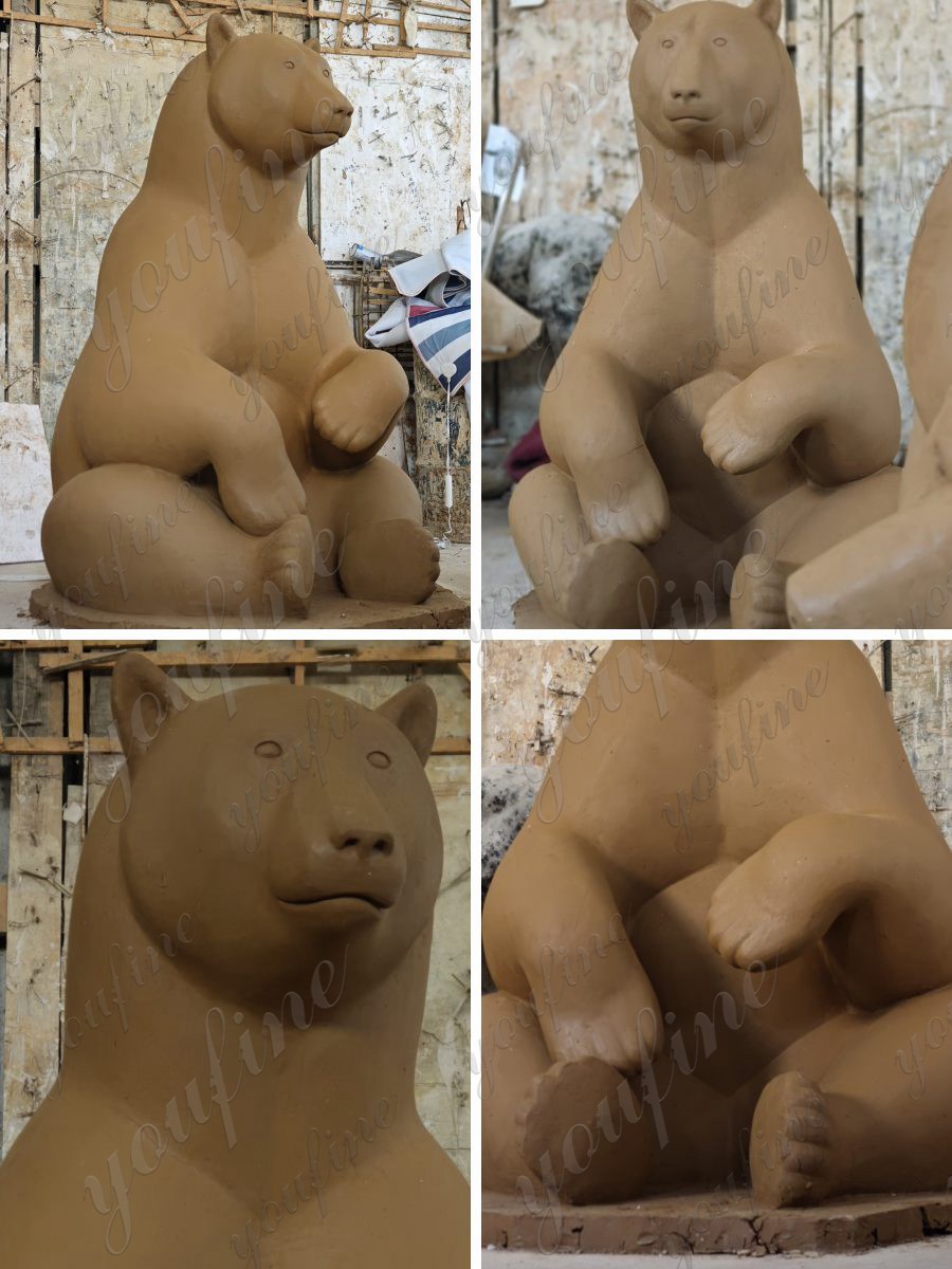 bronze polar bear statue for sale (4)