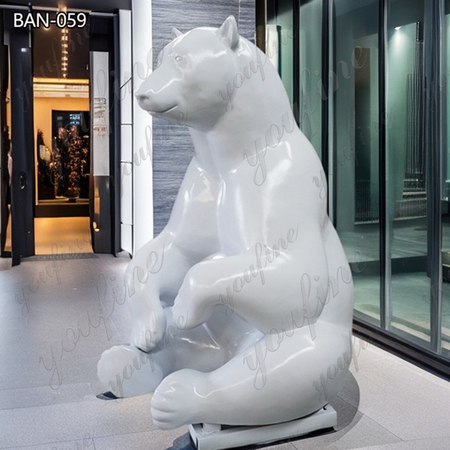 bronze polar bear statue for sale (5)