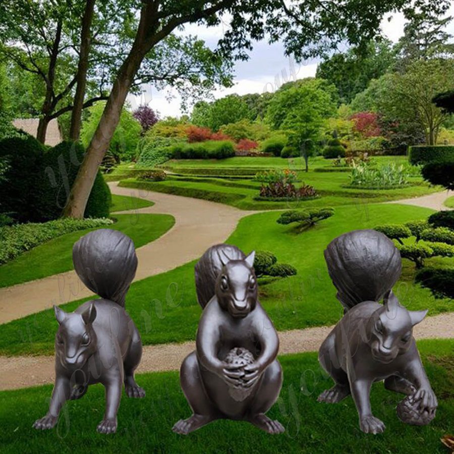 bronze squirrel statues for sale (2)