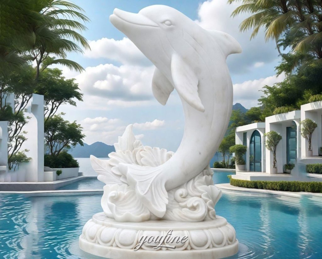 dolphin statue for pool