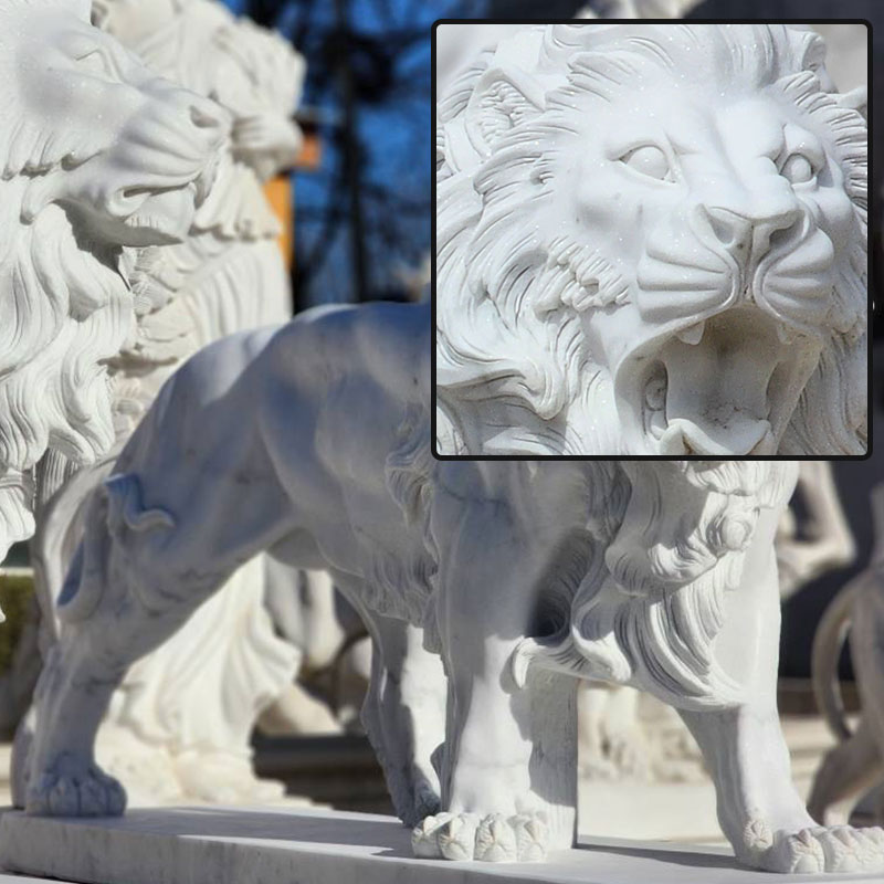 marble animal statue carving details (6)