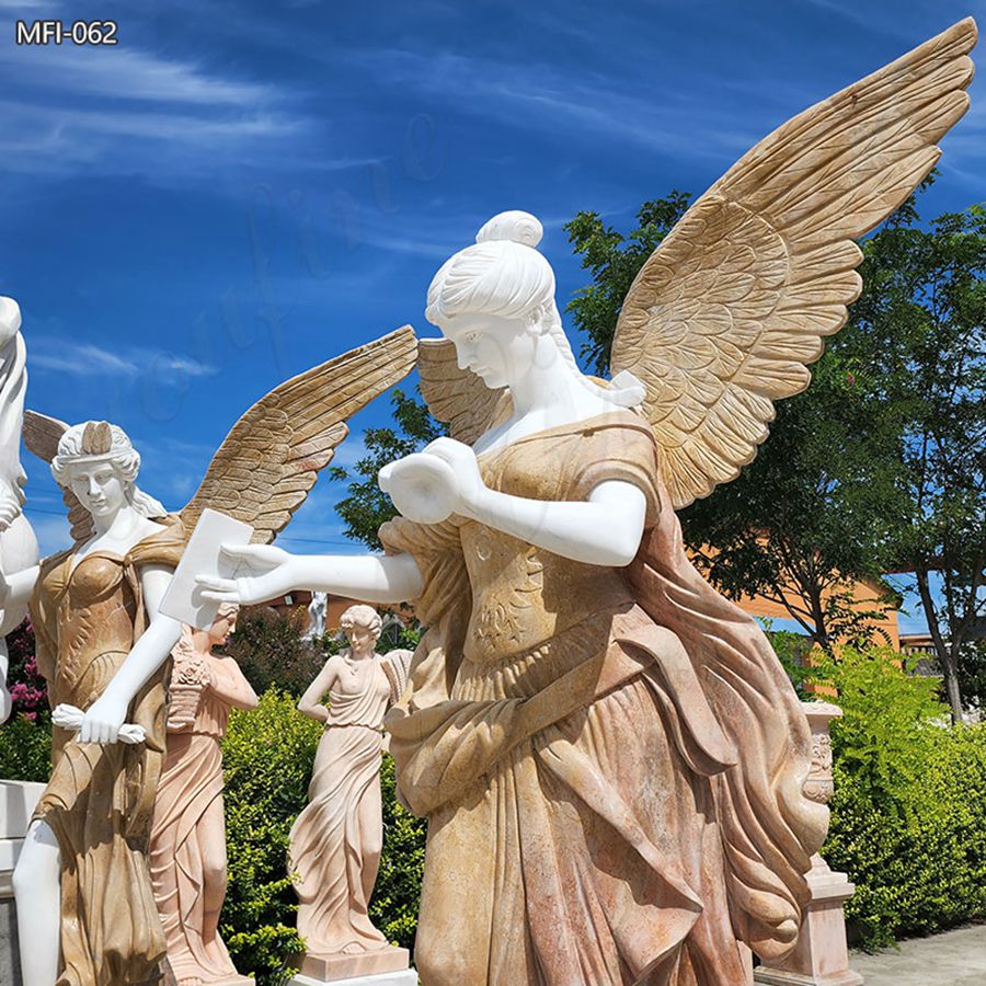 marble guardian angel outdoor statue for sale (4)