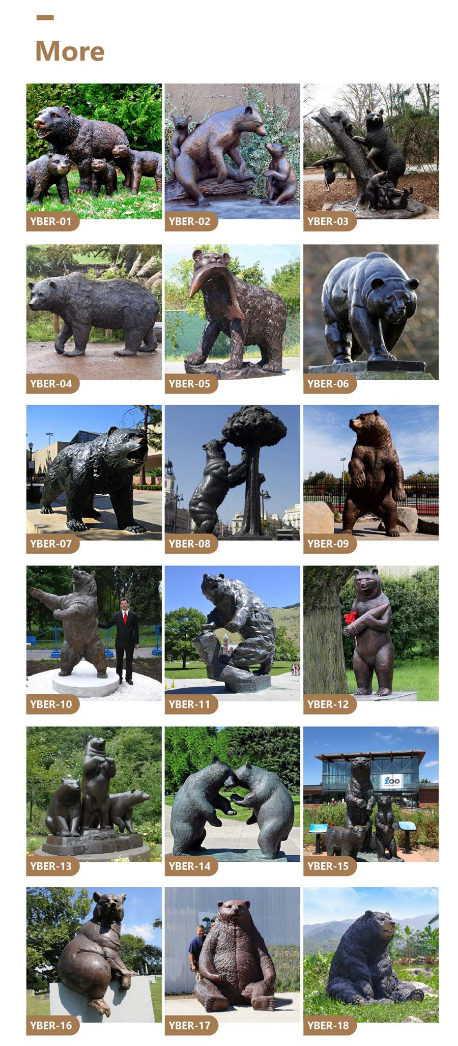 more bronze bear statue for sale