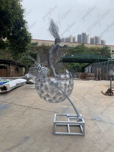 wire dandelion fairy sculpture for sale (5)