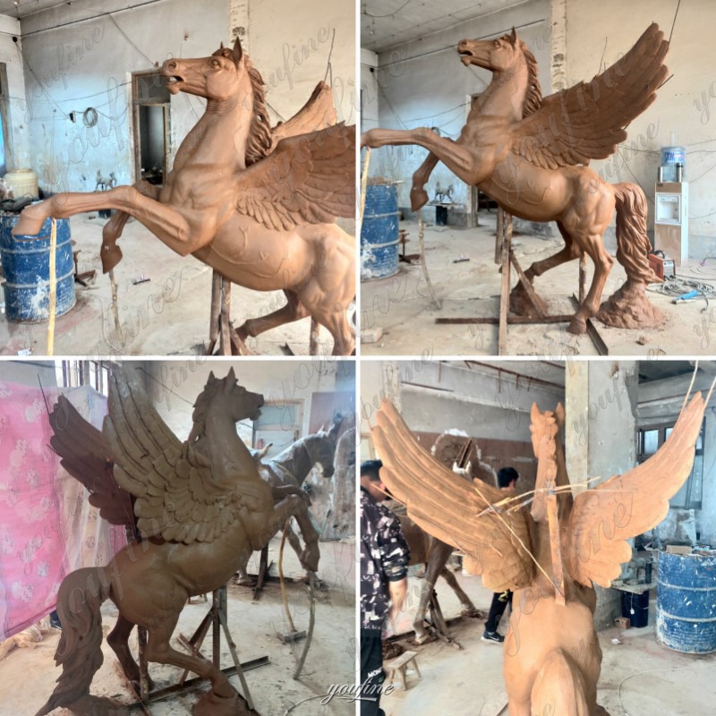 Bronze Pegasus Statue Clay Model