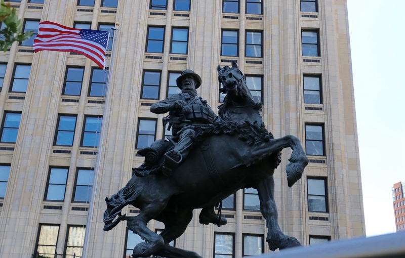 Bronze War Horse Sculpture with Partner Soldier (3)