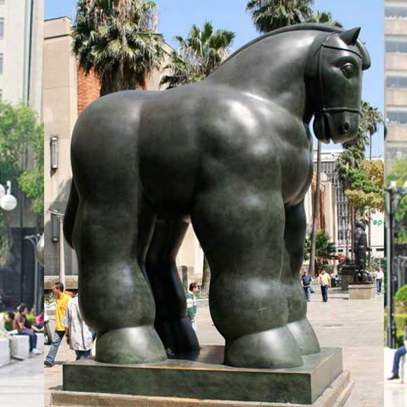 Bronze-casting-botero-fat-horse-sculpture