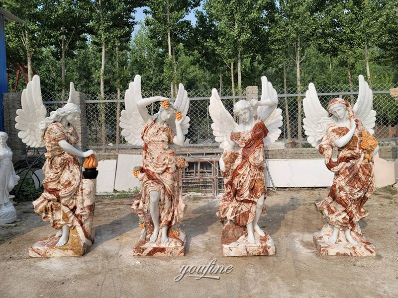 Colored Marble Four Seasons Garden Statue (5)