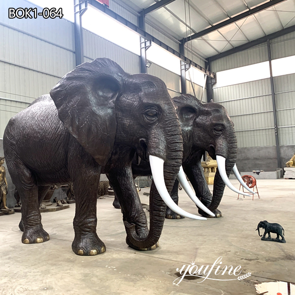 Outdoor Bronze Large Elephant Statues for Sale (1)