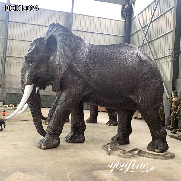 Outdoor Bronze Large Elephant Statues for Sale (2)