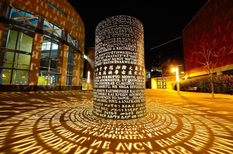 Square Metal Letter Sculpture Art Project with Lights (1)