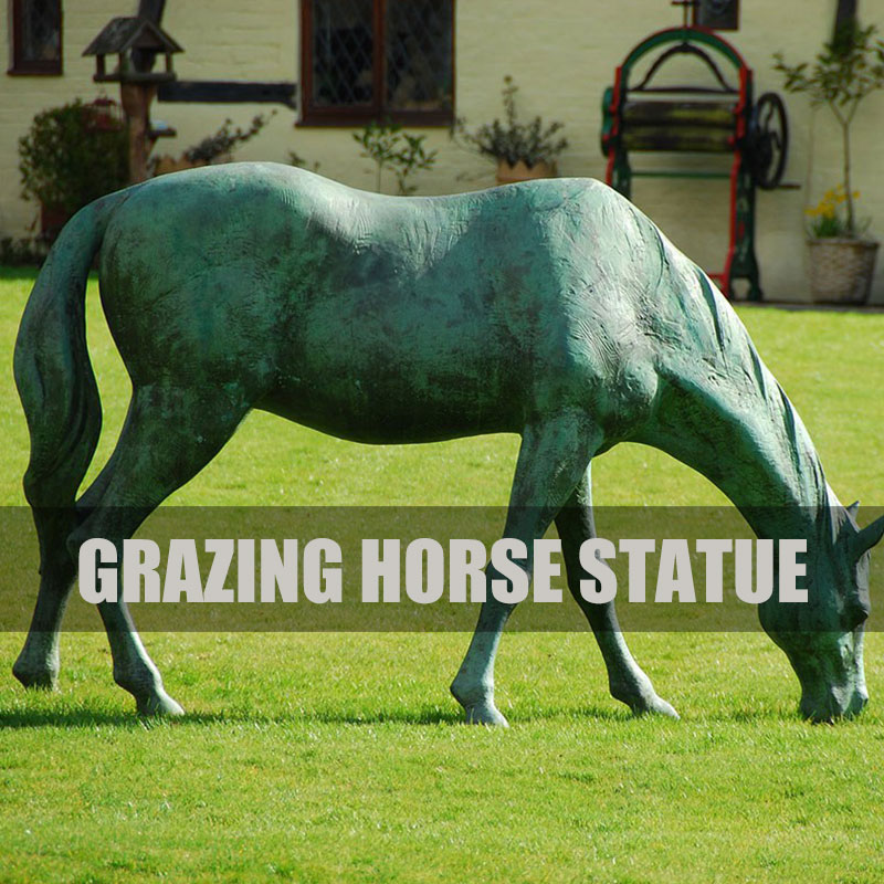 bronze grazing horse for sale
