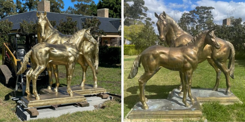 feedback of bronze horse statue