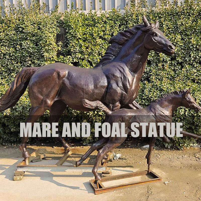mare and foal sculpture for sale