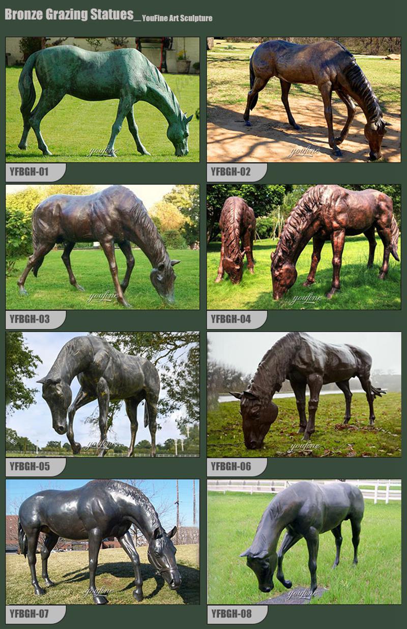 more-bronze-grazing-horse-statues-for-sale