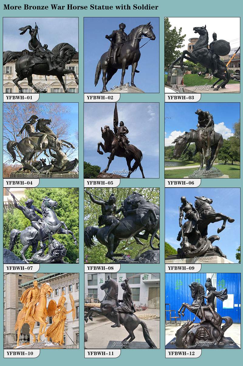 more-bronze-war-horse-statues