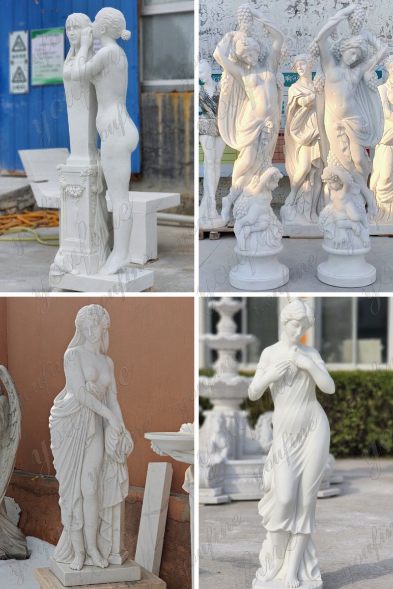 more marble nude lady statues