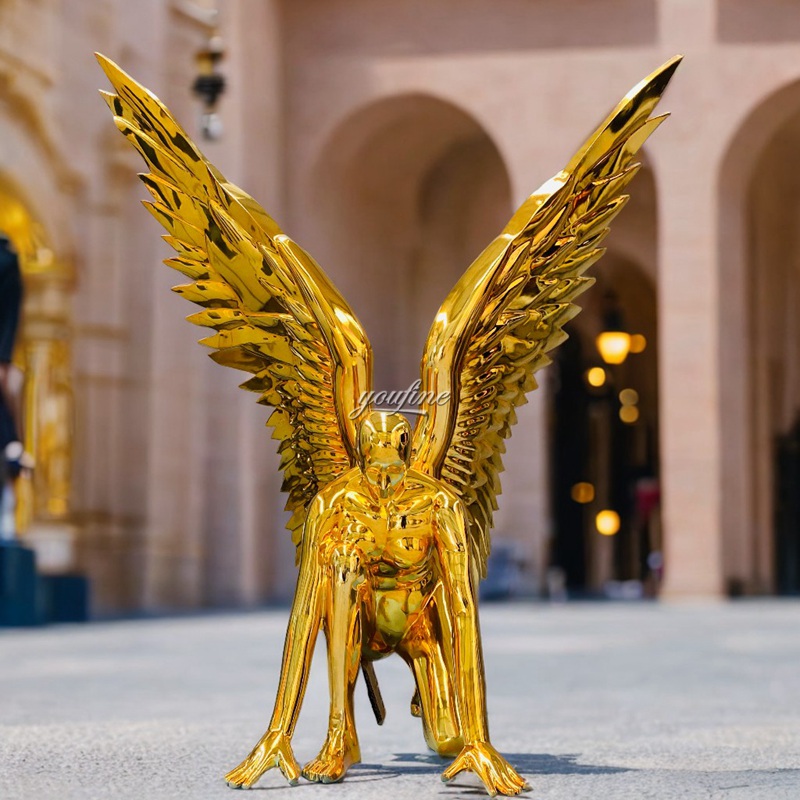 large metal golden angel statue for sale