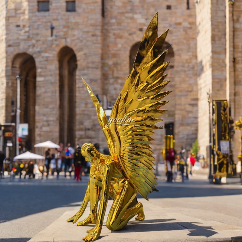 large metal golden angel statue for sale 1