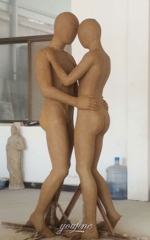 stainless steel couple sculpture model