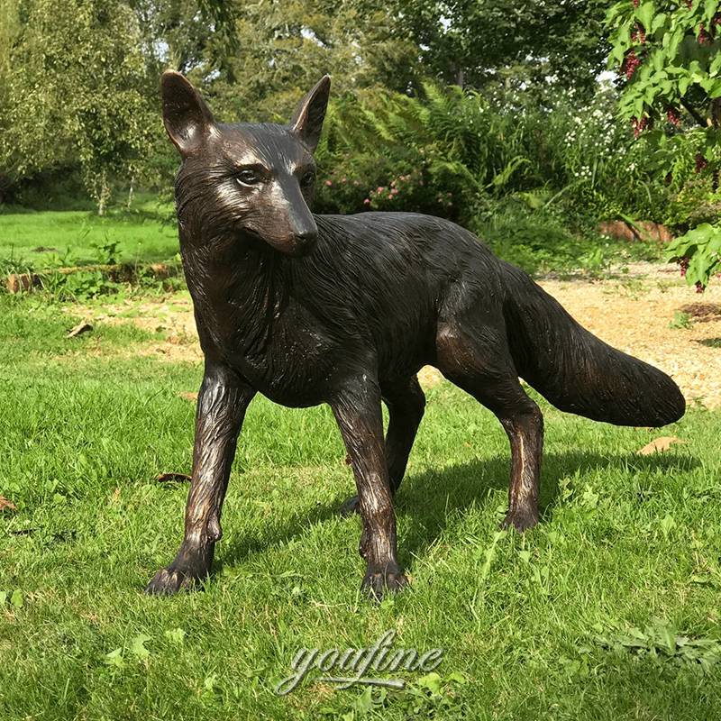 black bronze fox statue (1)