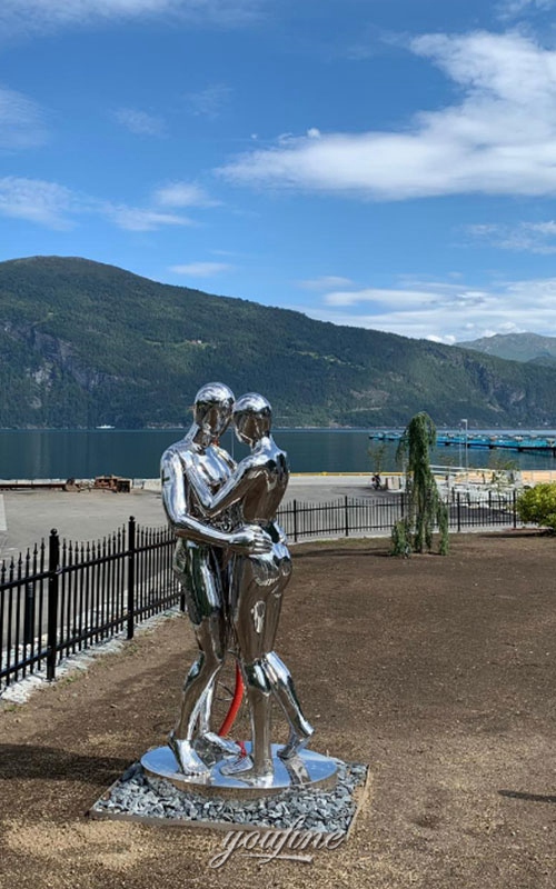 stainless steel couple sculpture feedback