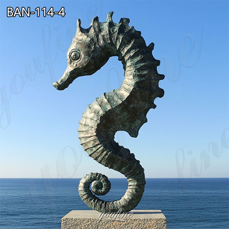 large bronze outdoor seahorse statue (5)