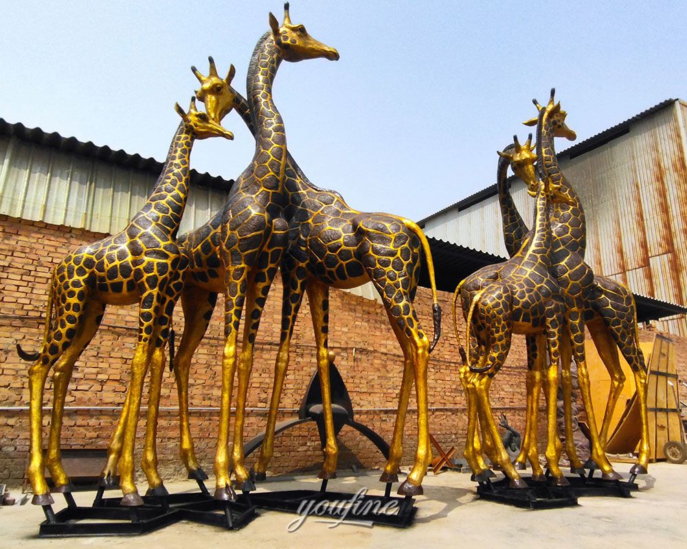 Giraffe sculpture in factory