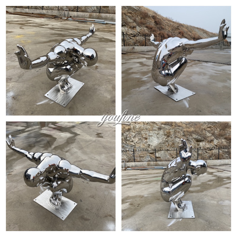 Finished Diving Man Sculpture in Factory