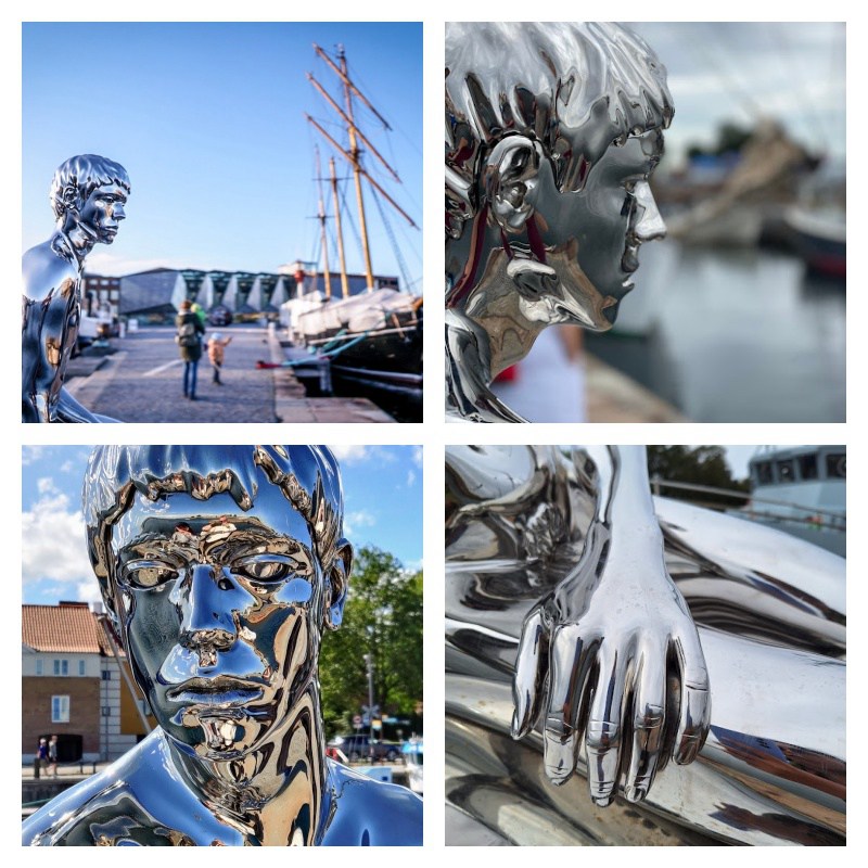 famous stainless steel merman han sculpture replica (2)