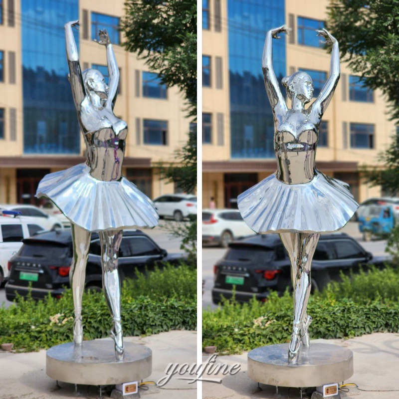 Finished Metal Ballerina Sculpture