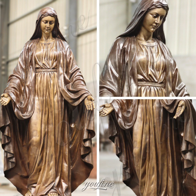 custom bronze madonna statue in factory (2)