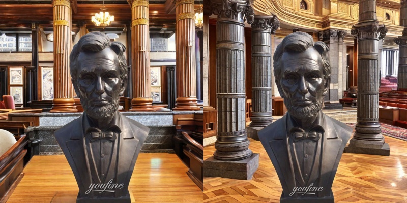 president bronze lincoln bust for sale