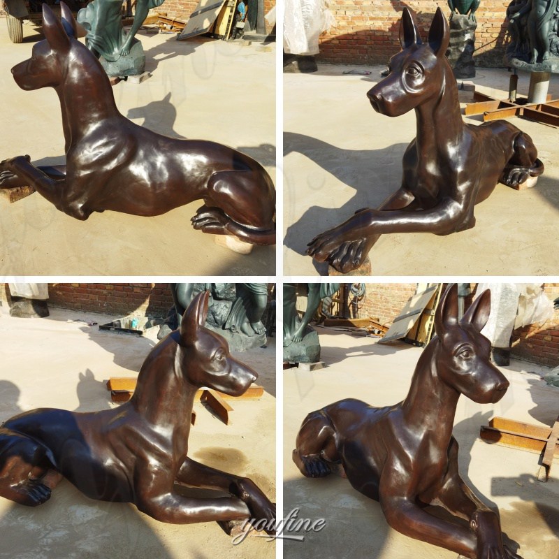 bronze doberman pinscher statue (1)