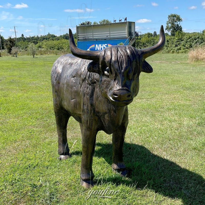 bronze large outdoor highland cow statue (2)