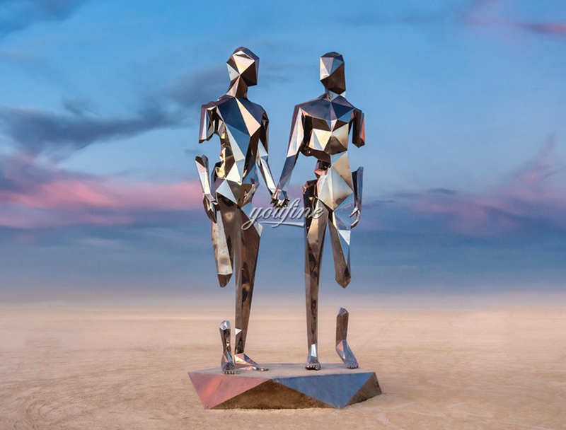 Metal Broken But Together Sculpture