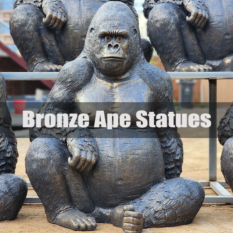 bronze ape statue