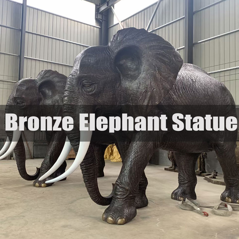 bronze elephant statue